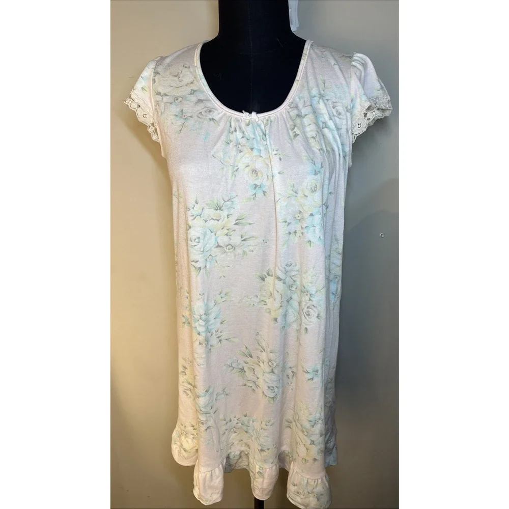 Miss‎ Elaine Nightie Pink Floral Large Flirty Soft Feminine